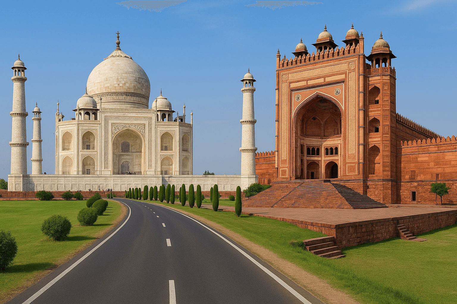 Tourist cab at Banke Bihari Temple during Agra to Mathura Vrindavan day tour