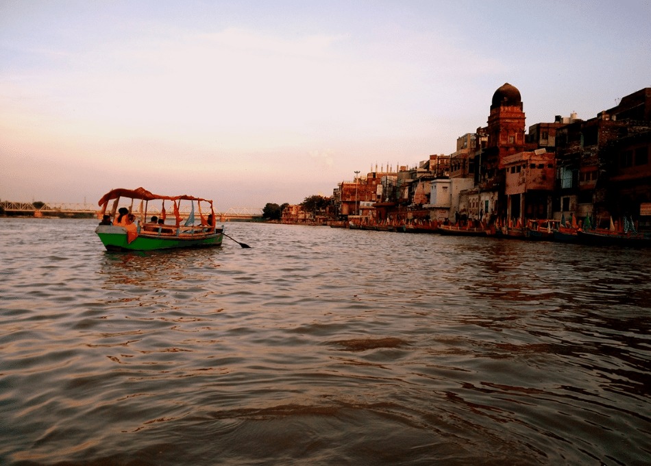 Vishram Ghat in Mathura on the banks of River Yamuna, a holy site for Krishna devotees.