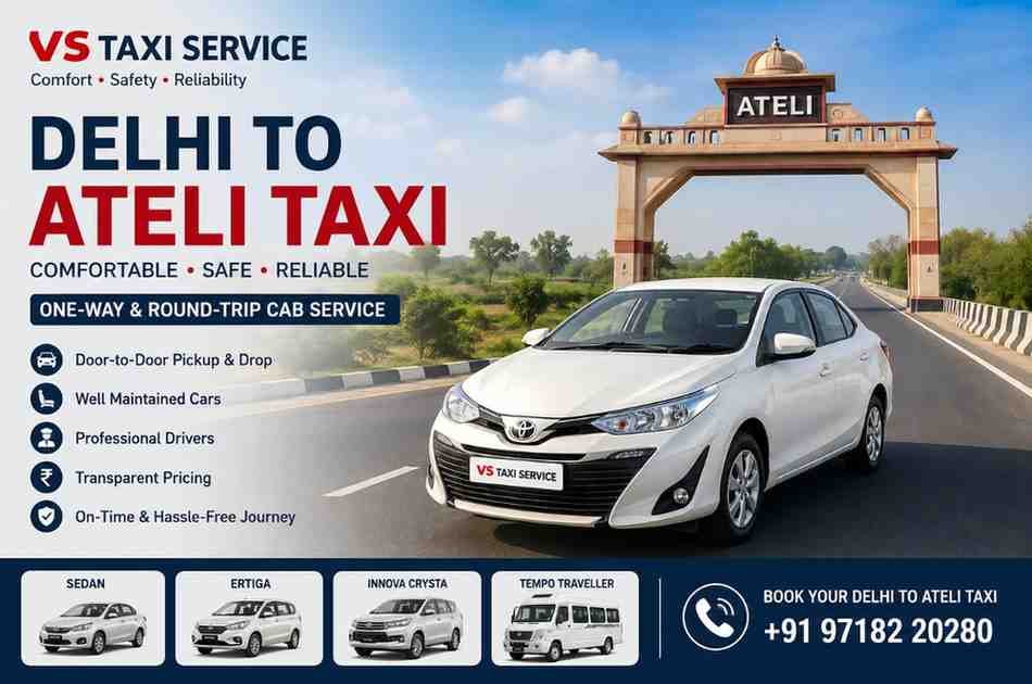 Delhi to Ateli Taxi