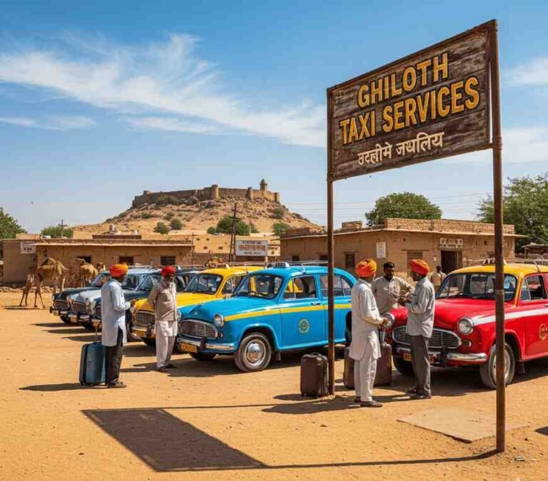 Book taxi services in Ghiloth Rajasthan call 9718220280