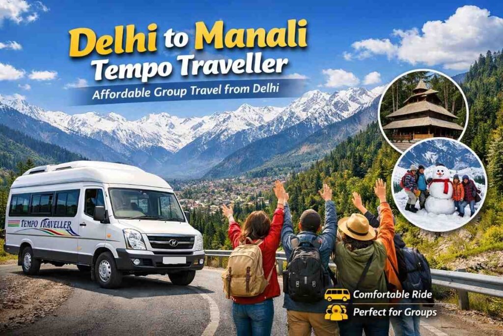 Delhi to Manali tempo traveller rental for group travel