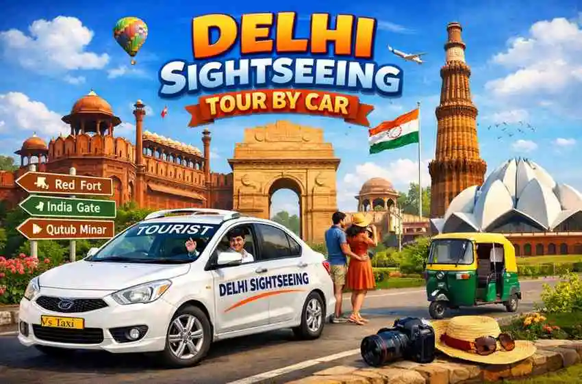 Delhi Sightseeing Tour by Car – Explore Delhi Comfortably with a Private Cab