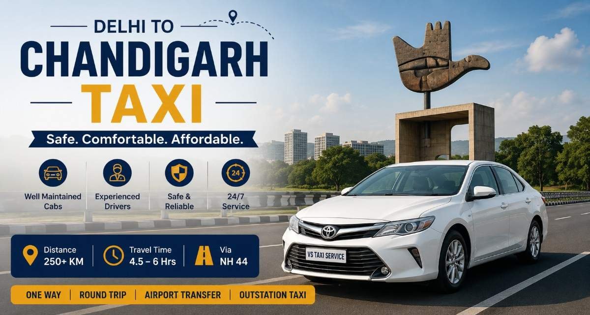 Delhi to Chandigarh Taxi booking