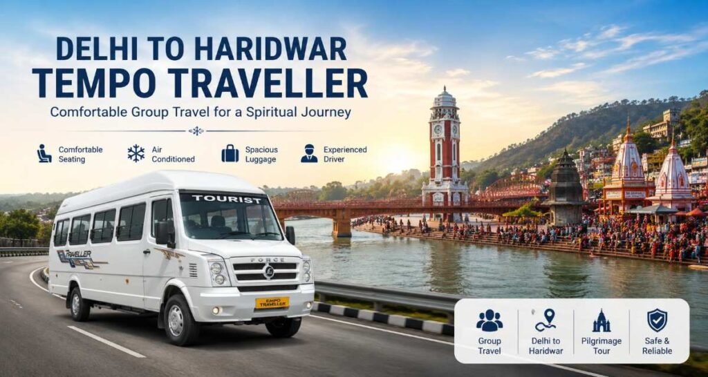 Delhi to Haridwar Tempo Traveller on Rent