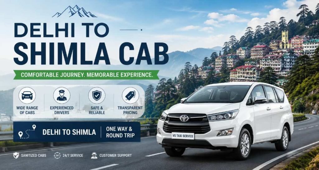 Delhi to Shimla cab