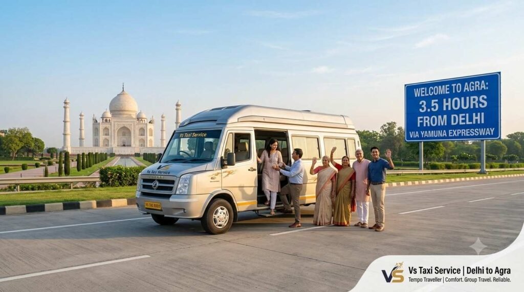 Delhi to Agra Tempo Traveller on Rent