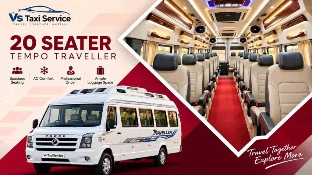 20 Seater Tempo Traveller Booking in Delhi