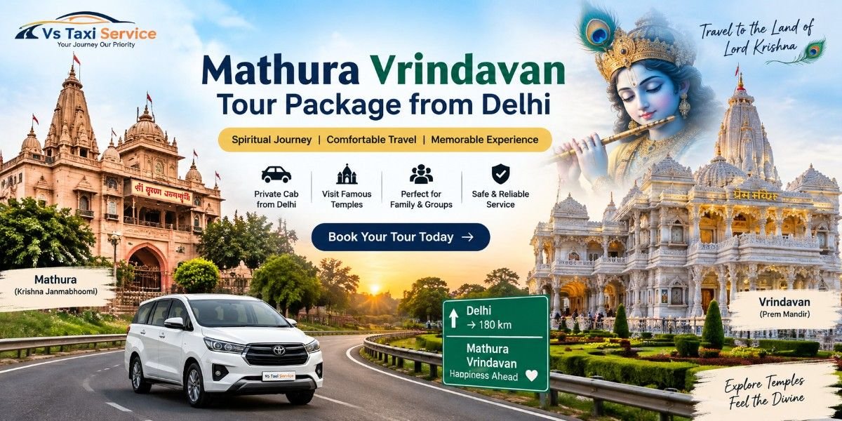 Mathura Vrindavan Tour Package from Delhi by car with Vs Taxi Service