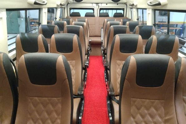 26 Seater Tempo Traveller hire in Delhi for group travel and tours