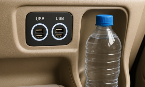 Mobile Charging Ports and Bottle Holder
