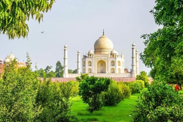 delhi-to-agra-one-day-tour-mehtab-bagh Sunset view of Taj Mahal from Mehtab Bagh on Same Day Agra Trip